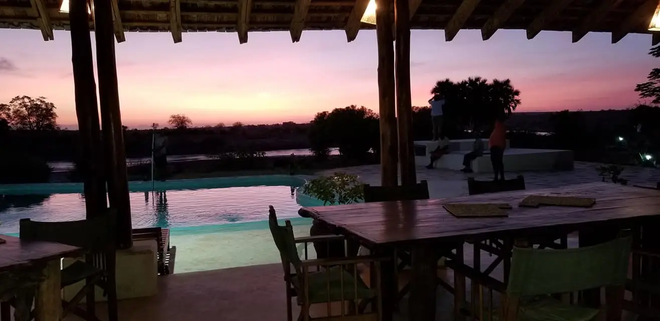 outside pool